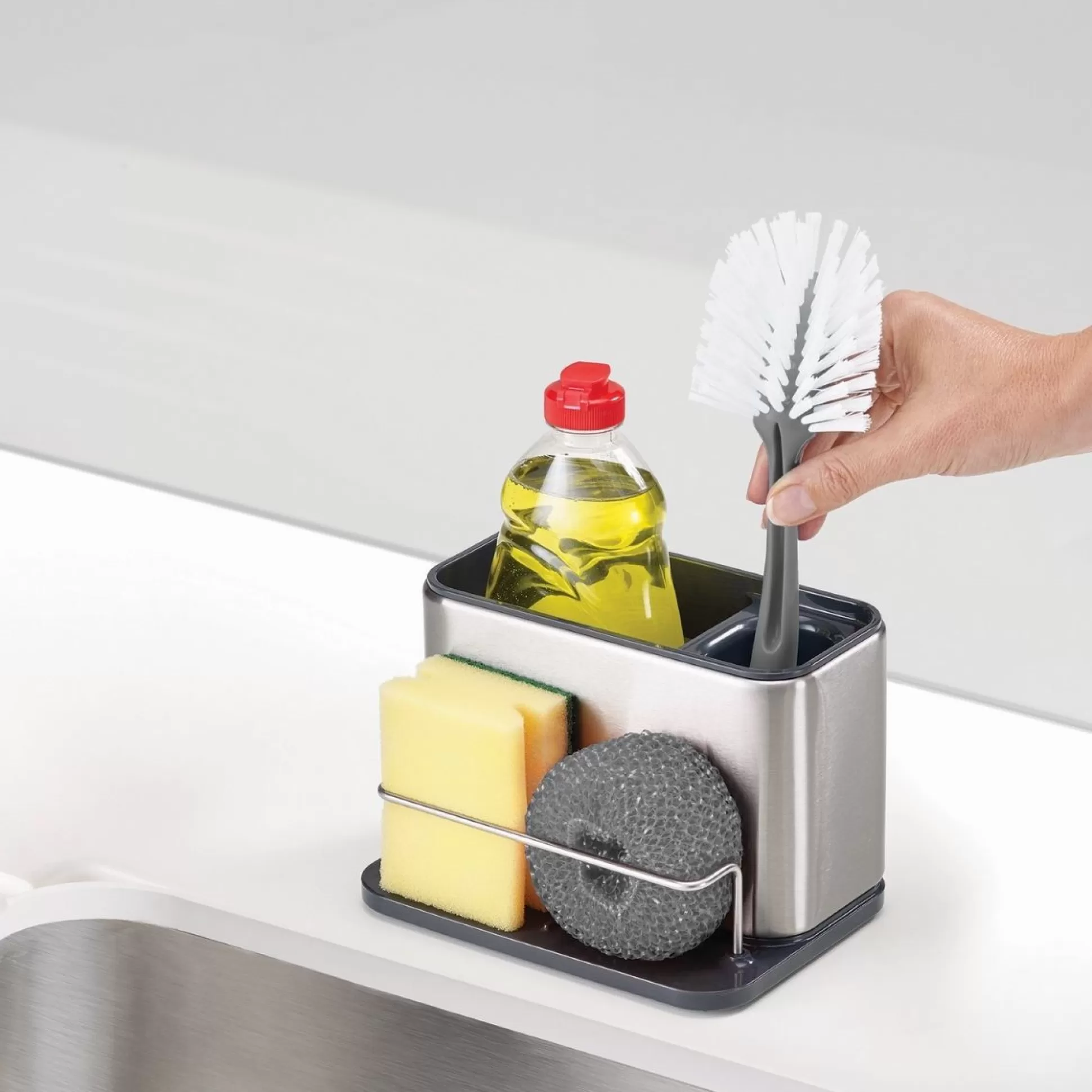Kitchen Utensils & Accessories>Meadows and Byrne Stainless Steel Sink Tidy