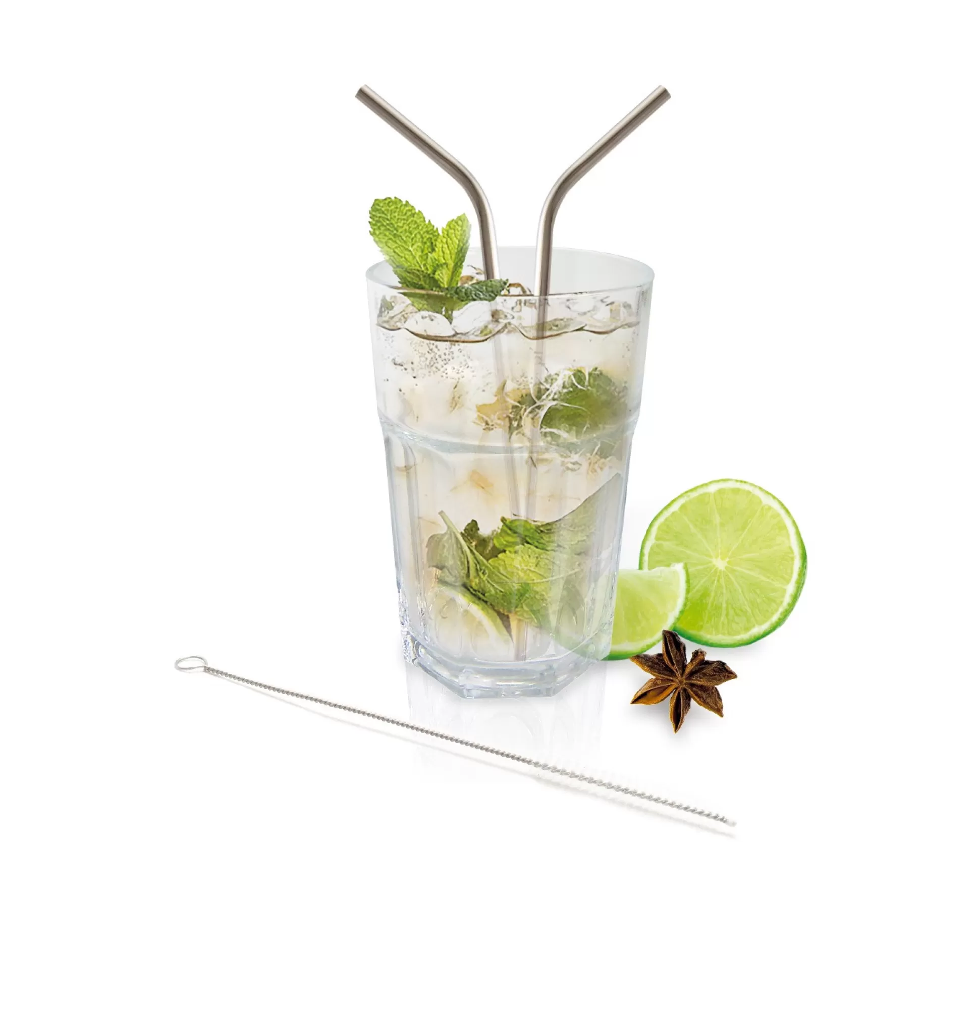 Bar Accessories>Meadows and Byrne Stainless Steel Straw Set