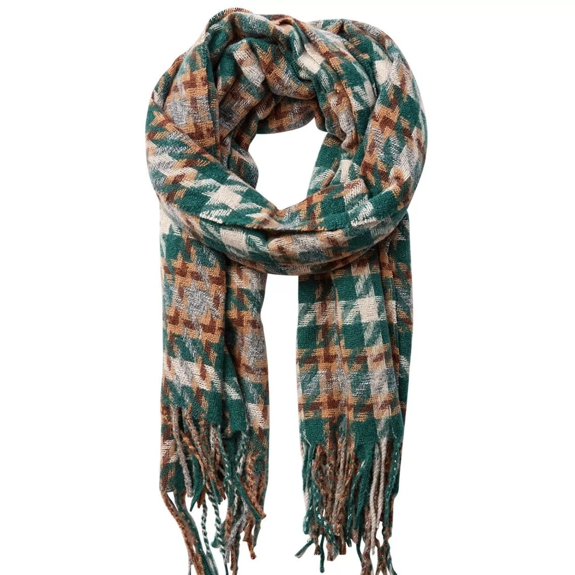Hats, Scarves, Gloves>Meadows and Byrne Taila Check Scarf Multicoloured