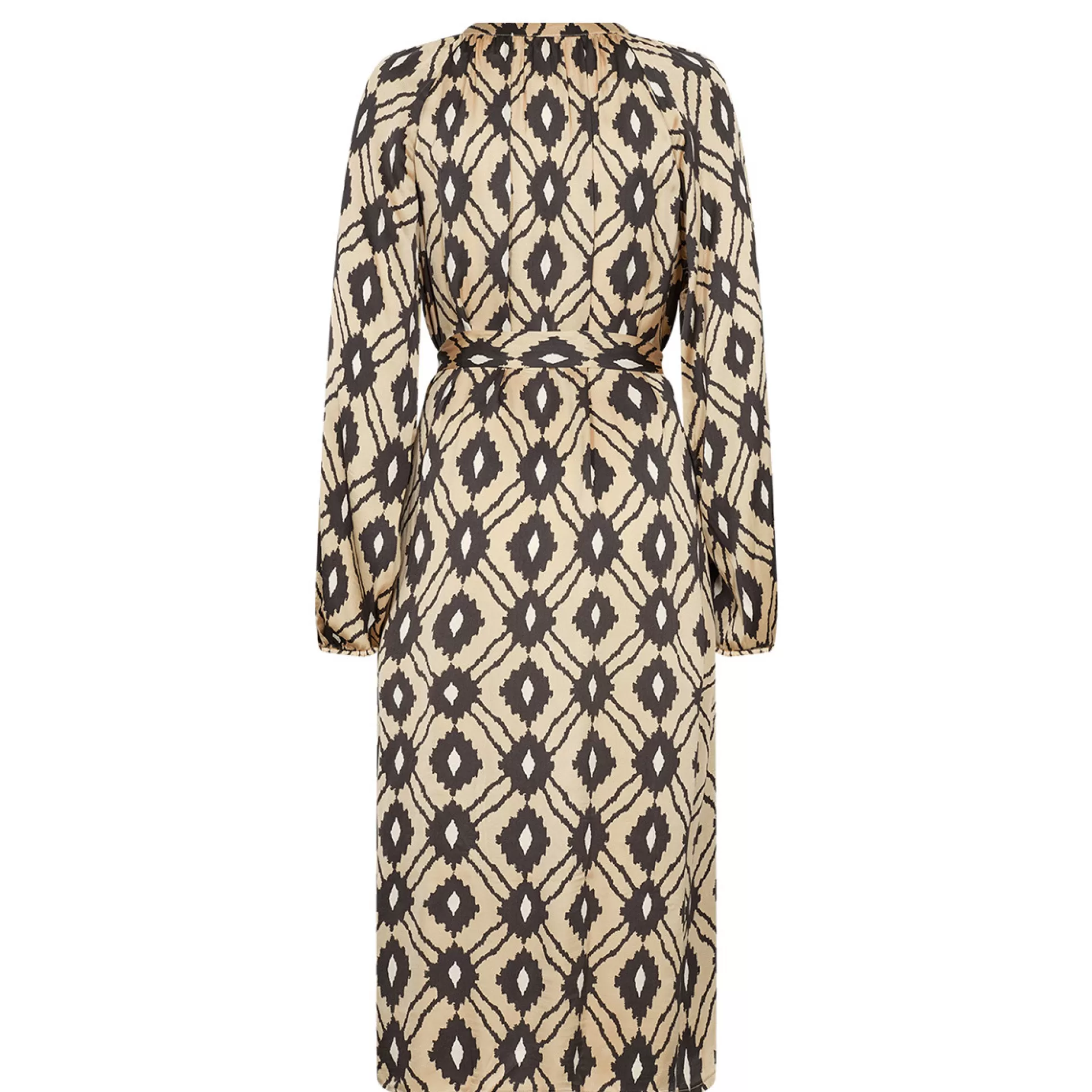 Dresses & Skirts>Meadows and Byrne Tammi Print Midi Dress - Sand