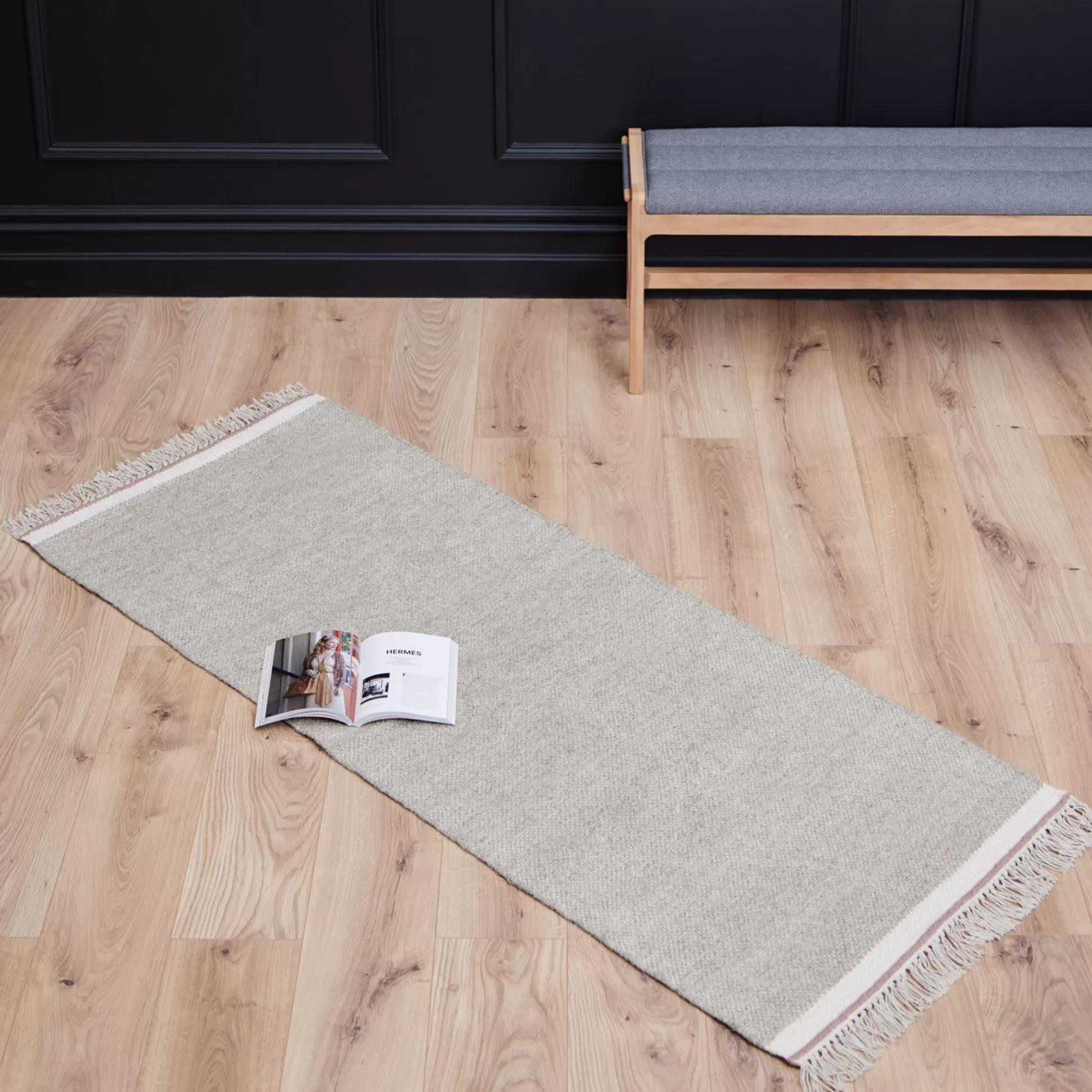 Rugs & Door Mats>Meadows and Byrne Tassilo Silver Runner