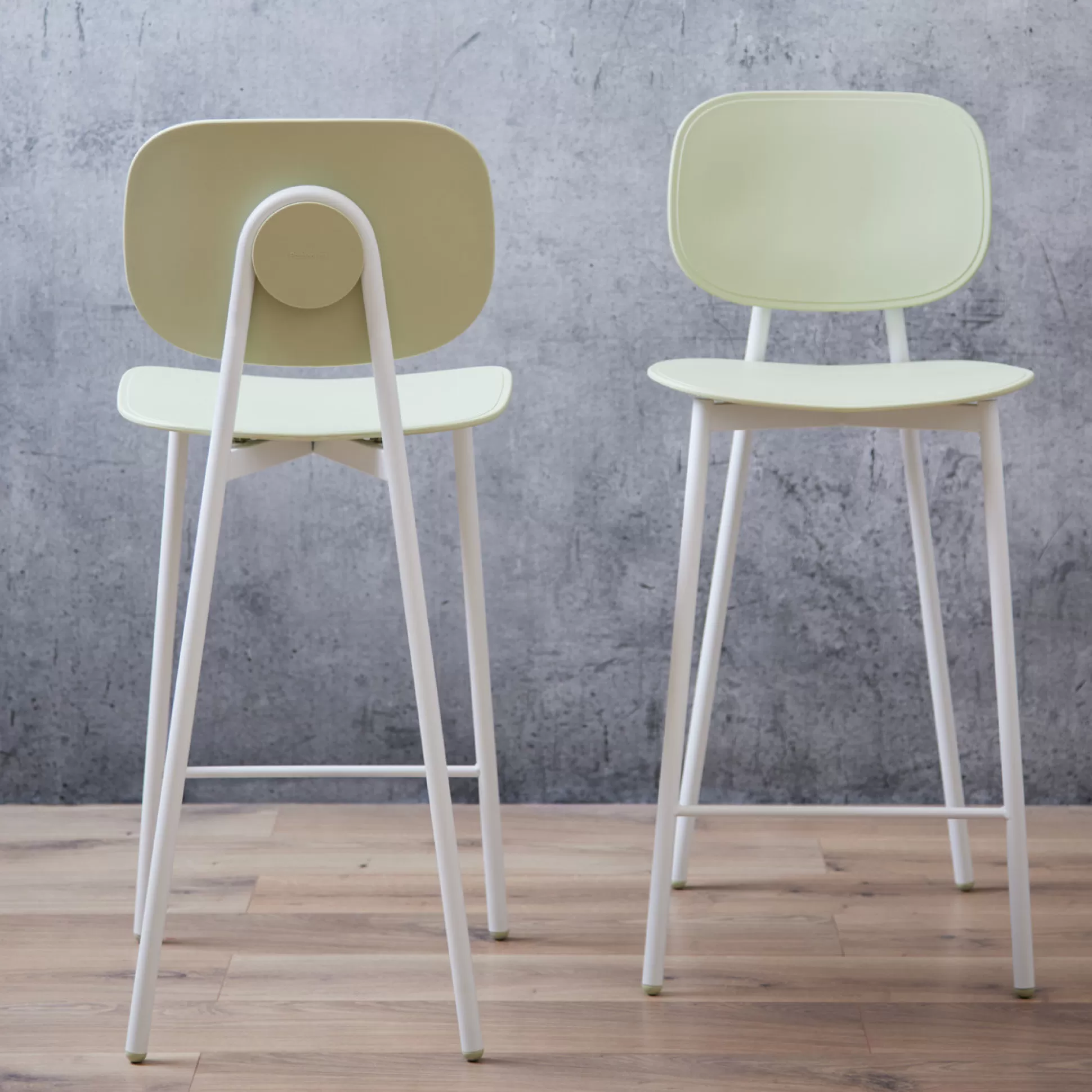 Bar&Counter Stools>Meadows and Byrne Tata Green/White Legs Counter Stool - Set Of 2