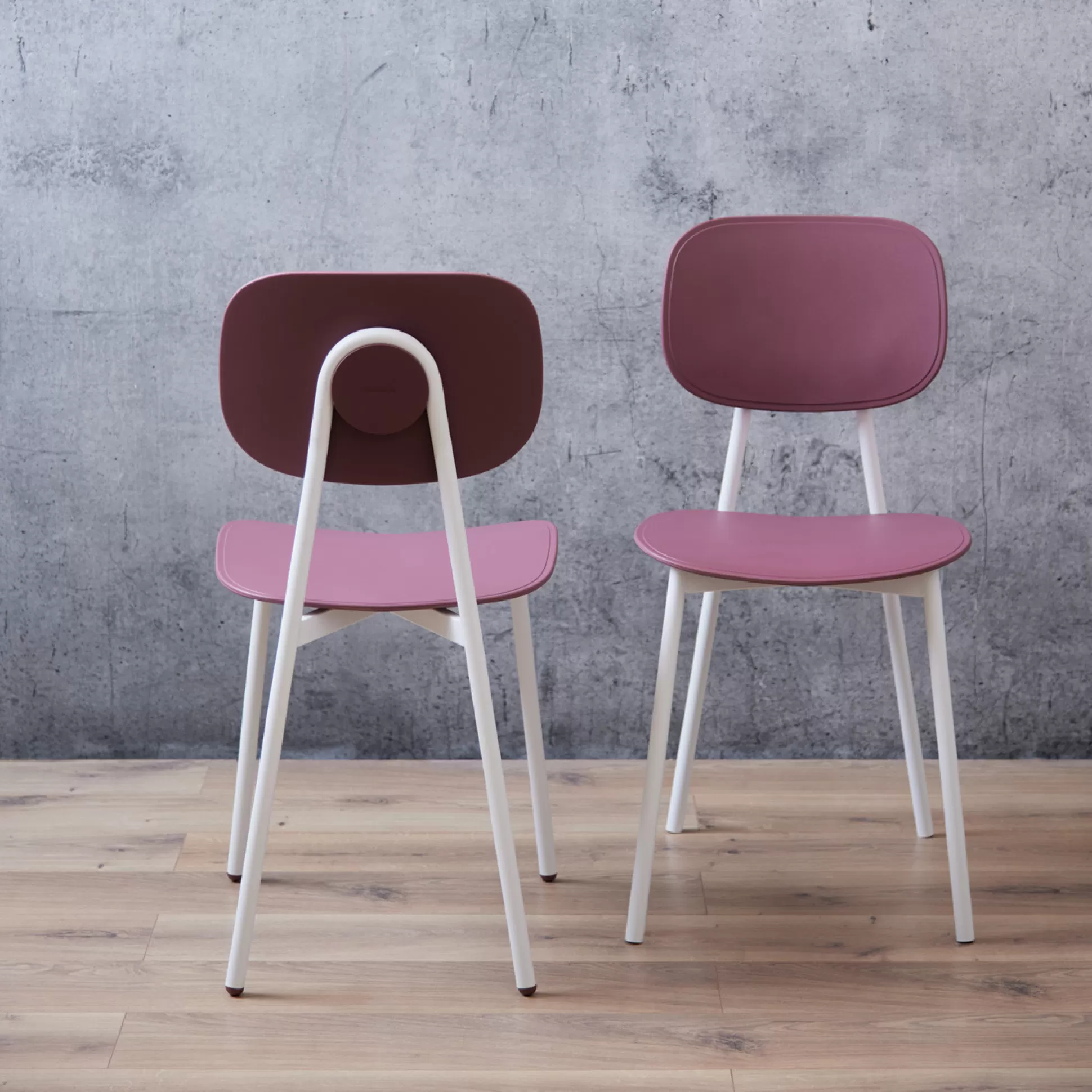 - Dining Chairs>Meadows and Byrne Tata Raspberry/White Frame Chair - Set Of 2