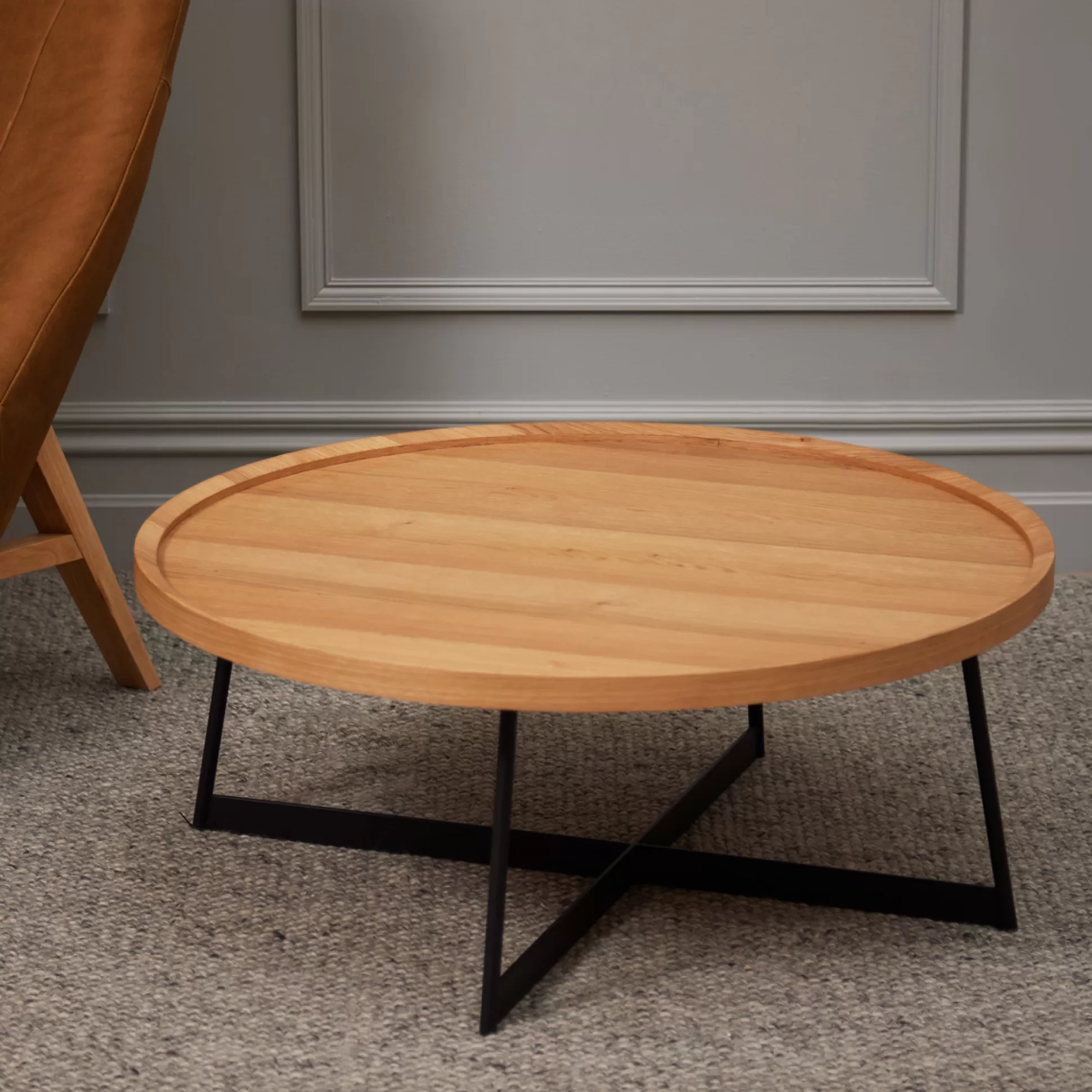 - Coffee Tables>Meadows and Byrne Teri Round Coffee Table - White Oak