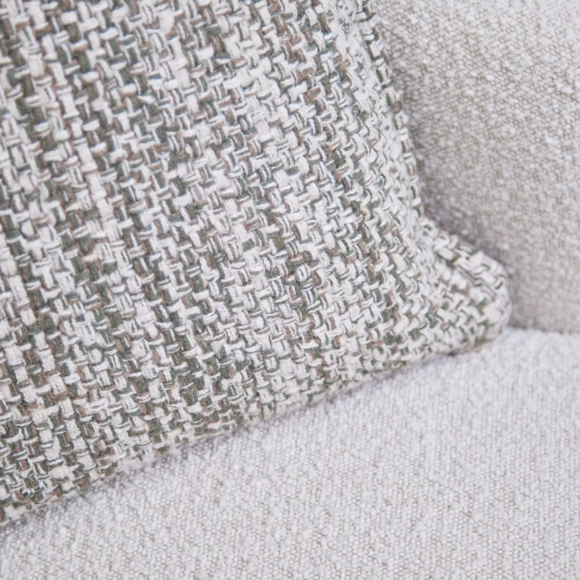 Cushions>Meadows and Byrne Textured Boucle Green Cushion