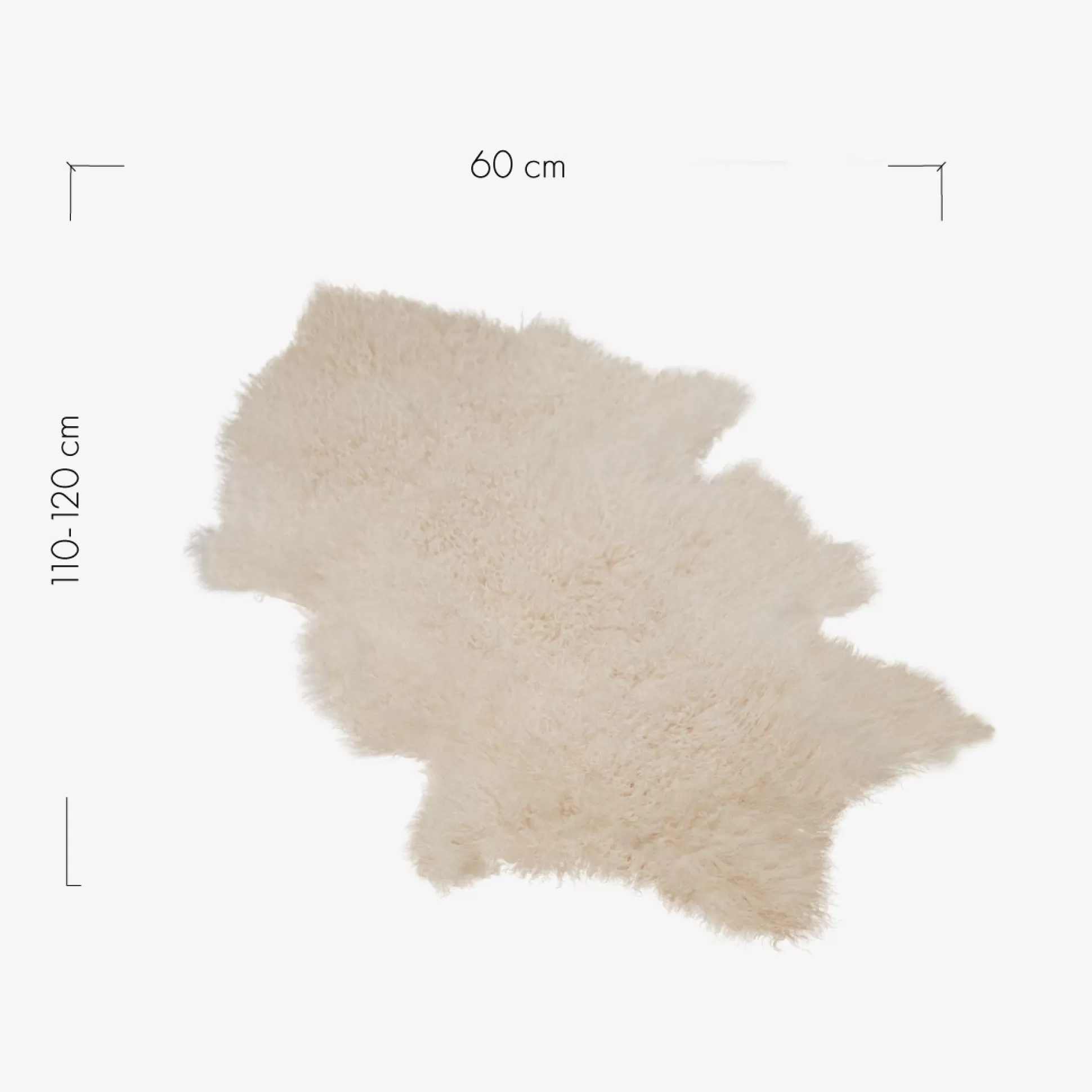 Rugs & Door Mats>Meadows and Byrne Tibetan Sheepskin Rug - Champagne