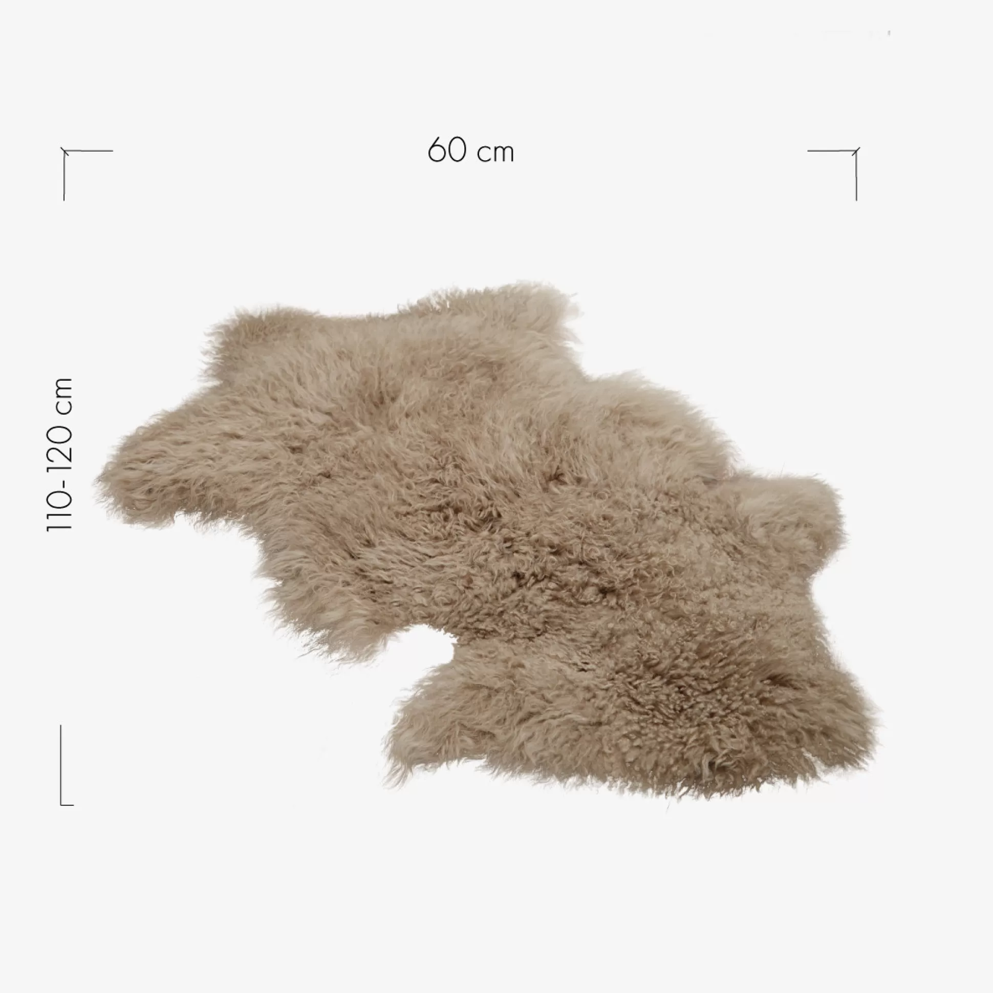 Rugs & Door Mats>Meadows and Byrne Tibetan Sheepskin Rug - Dune