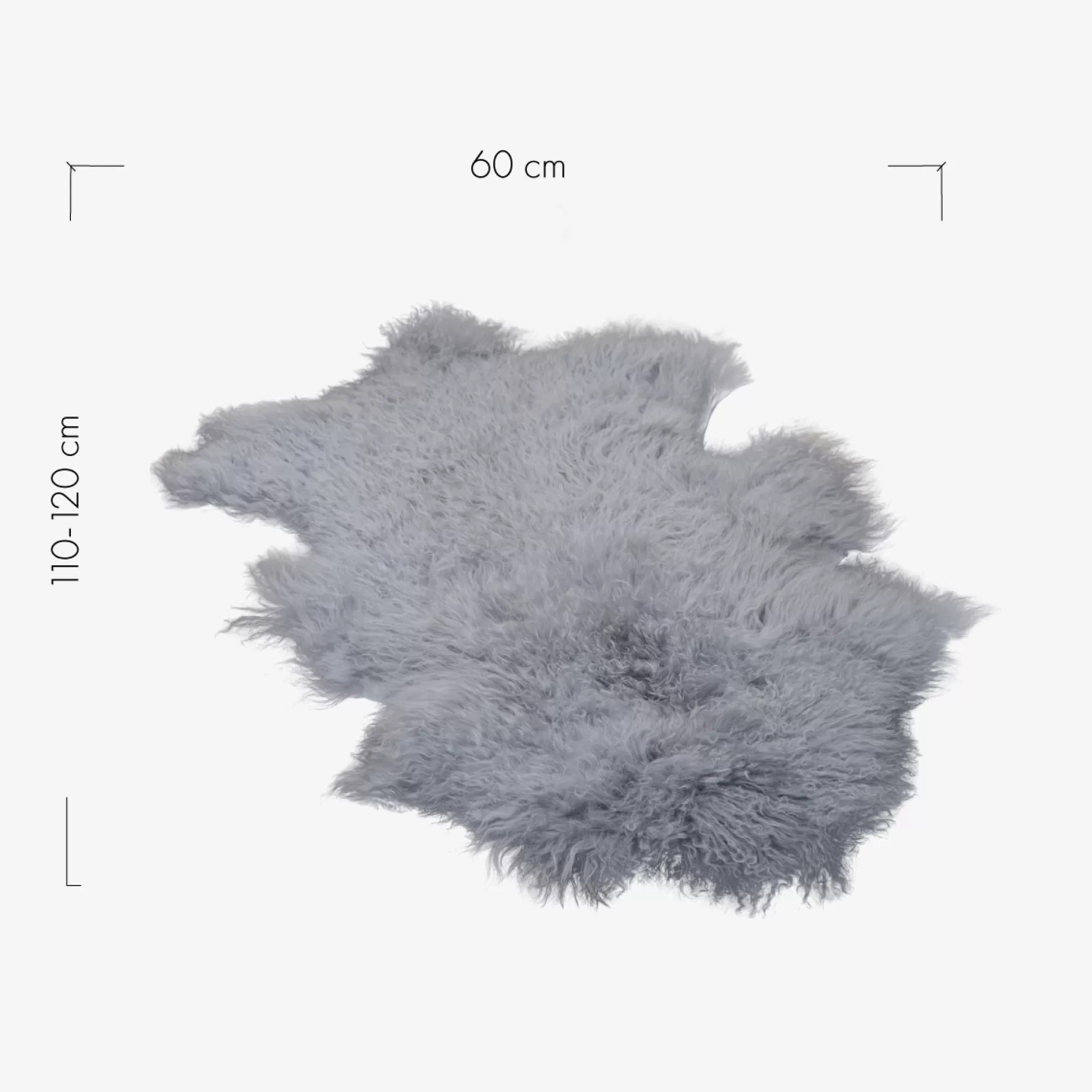 Rugs & Door Mats>Meadows and Byrne Tibetan Sheepskin Rug - Light Grey