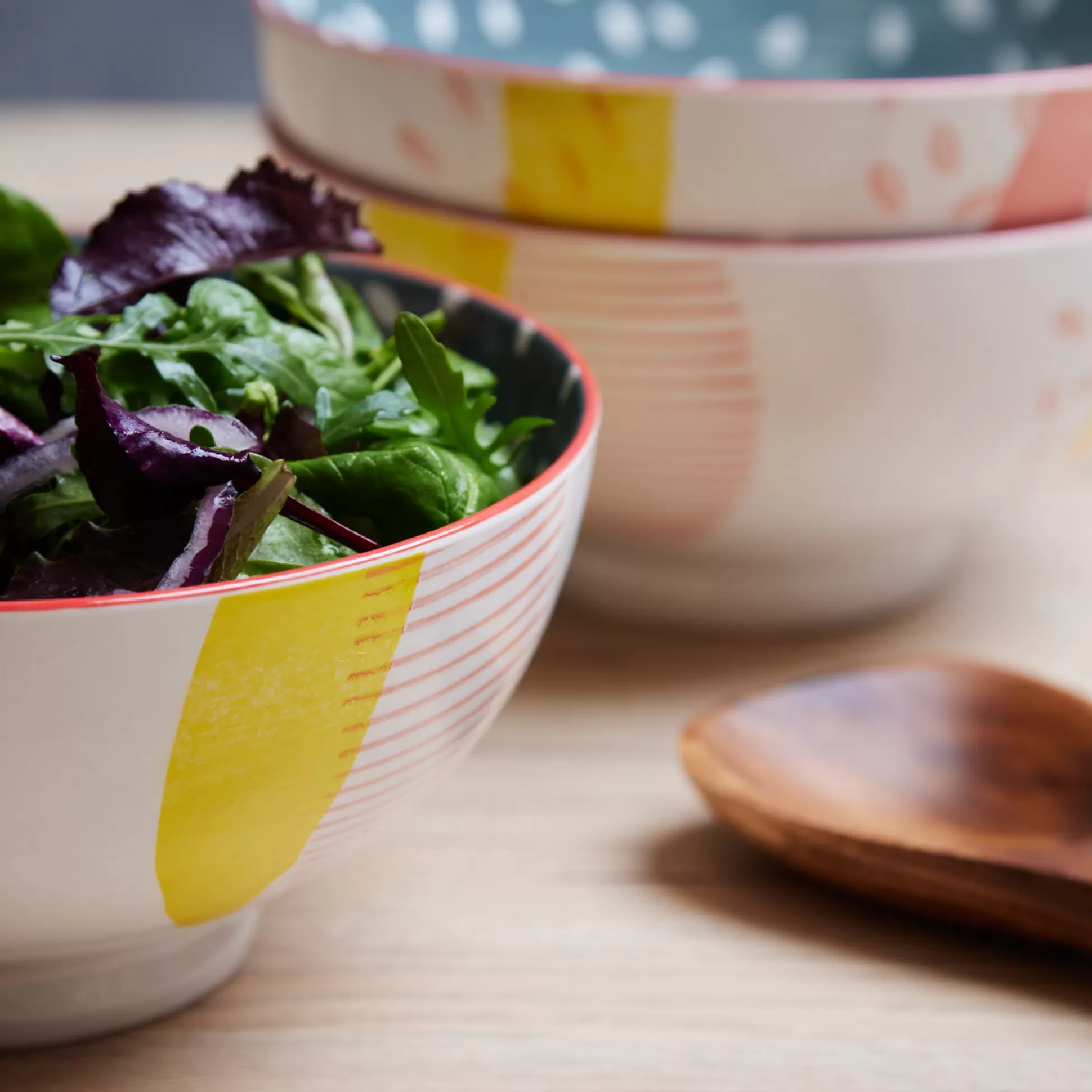 - Salad Bowls>Meadows and Byrne Tola Green Soleil 20Cm Salad Bowl - Set Of 3