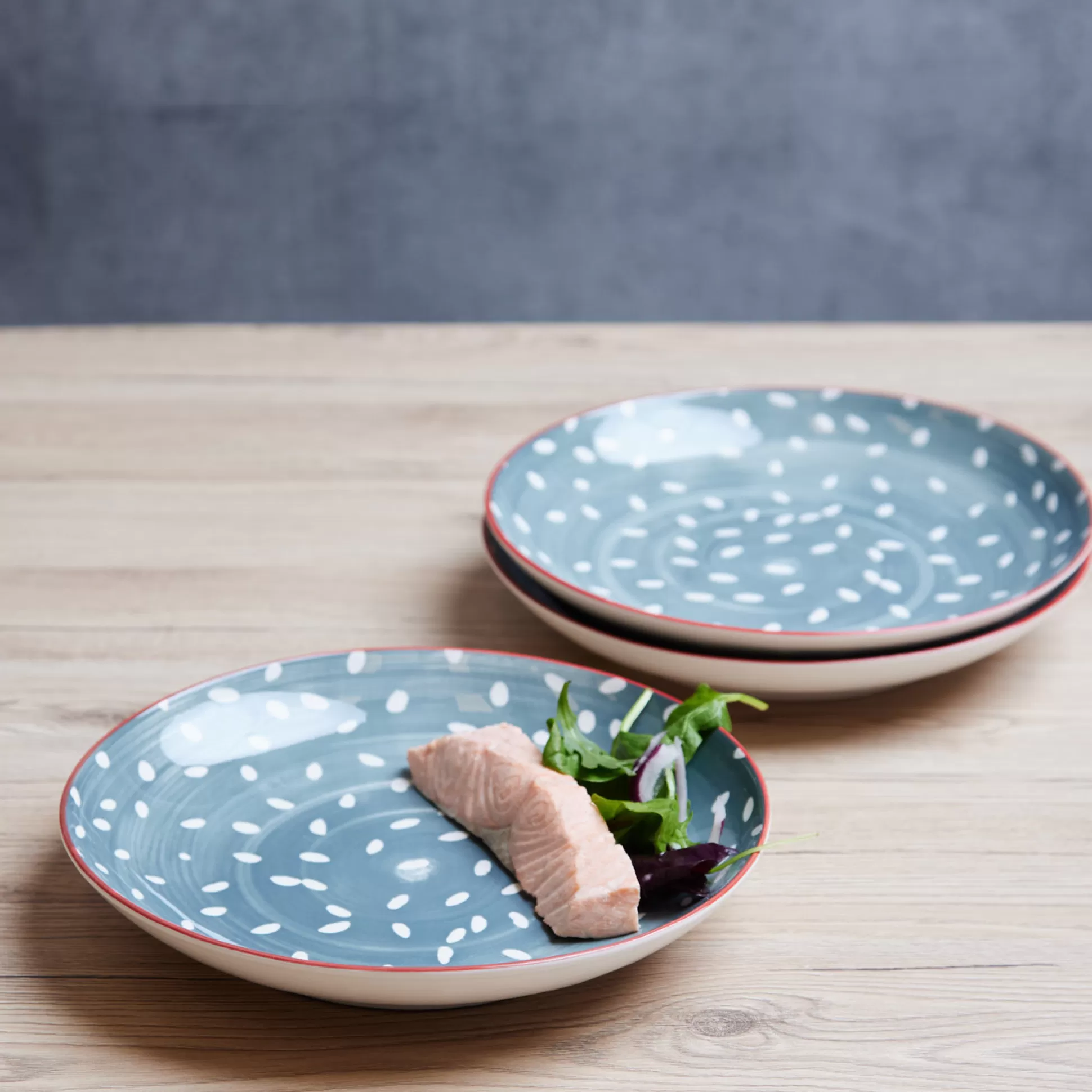 Plates>Meadows and Byrne Tola Green Soleil 25Cm Plate - Set Of 3