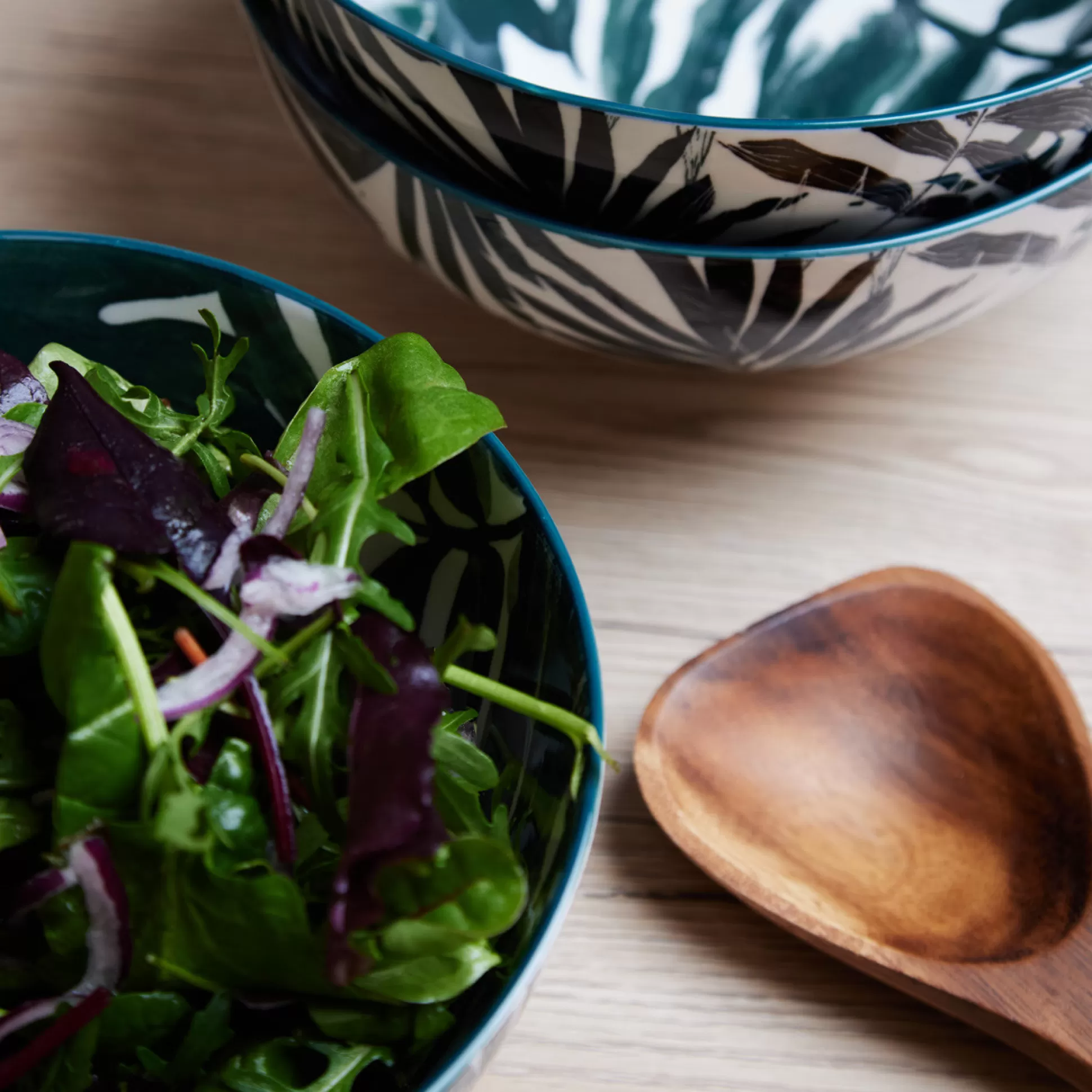 - Salad Bowls>Meadows and Byrne Tola Palm 20Cm Salad Bowl - Set Of 3