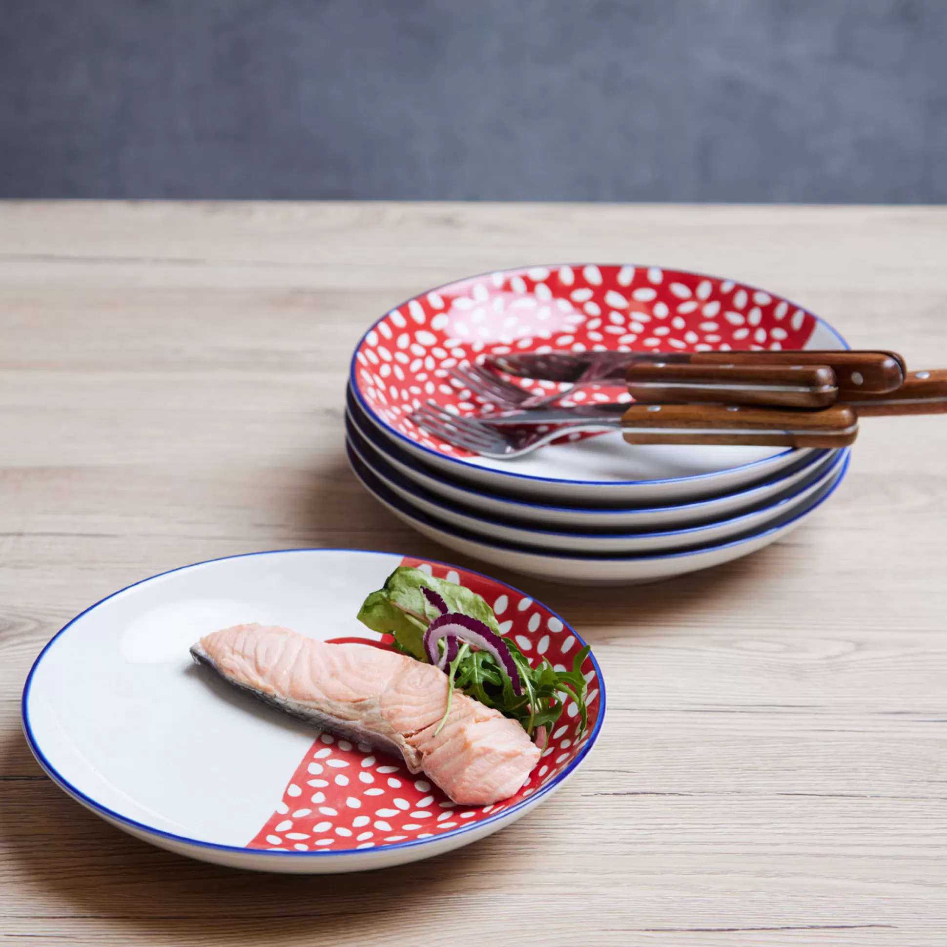 Plates>Meadows and Byrne Tola Seville 22Cm Plate - Set Of 5