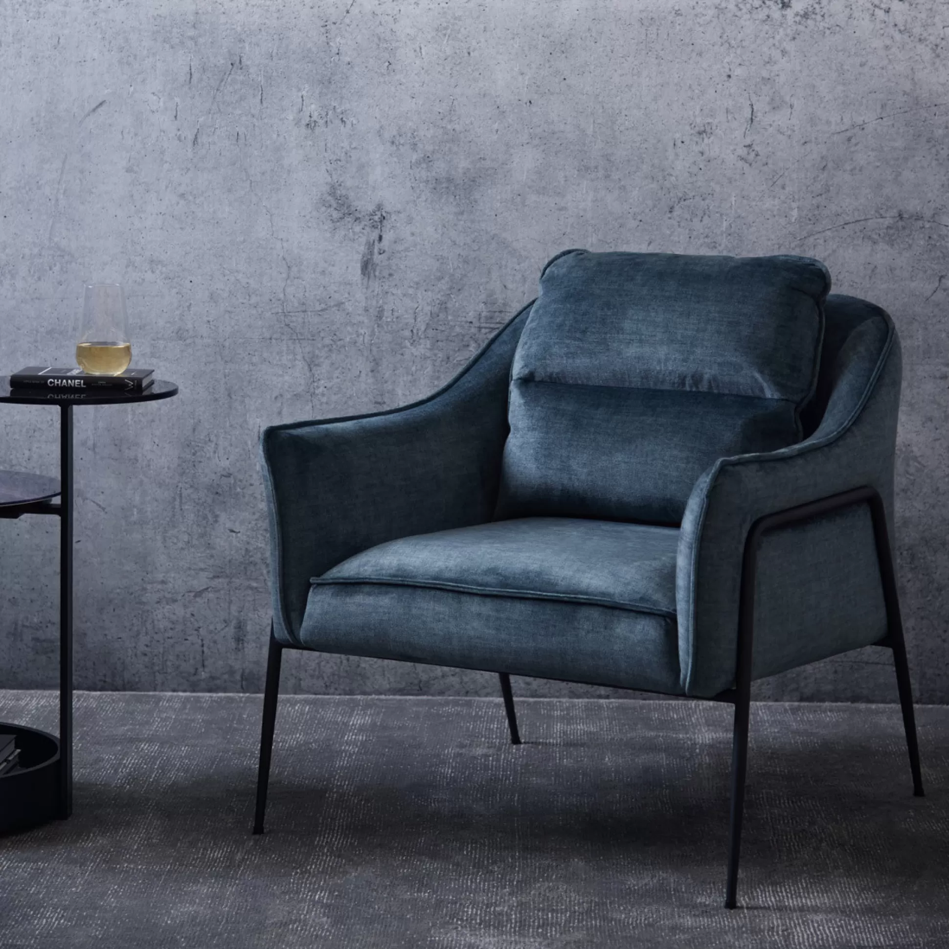 Armchairs>Meadows and Byrne Torsion Lounge Chair Pacific Velour