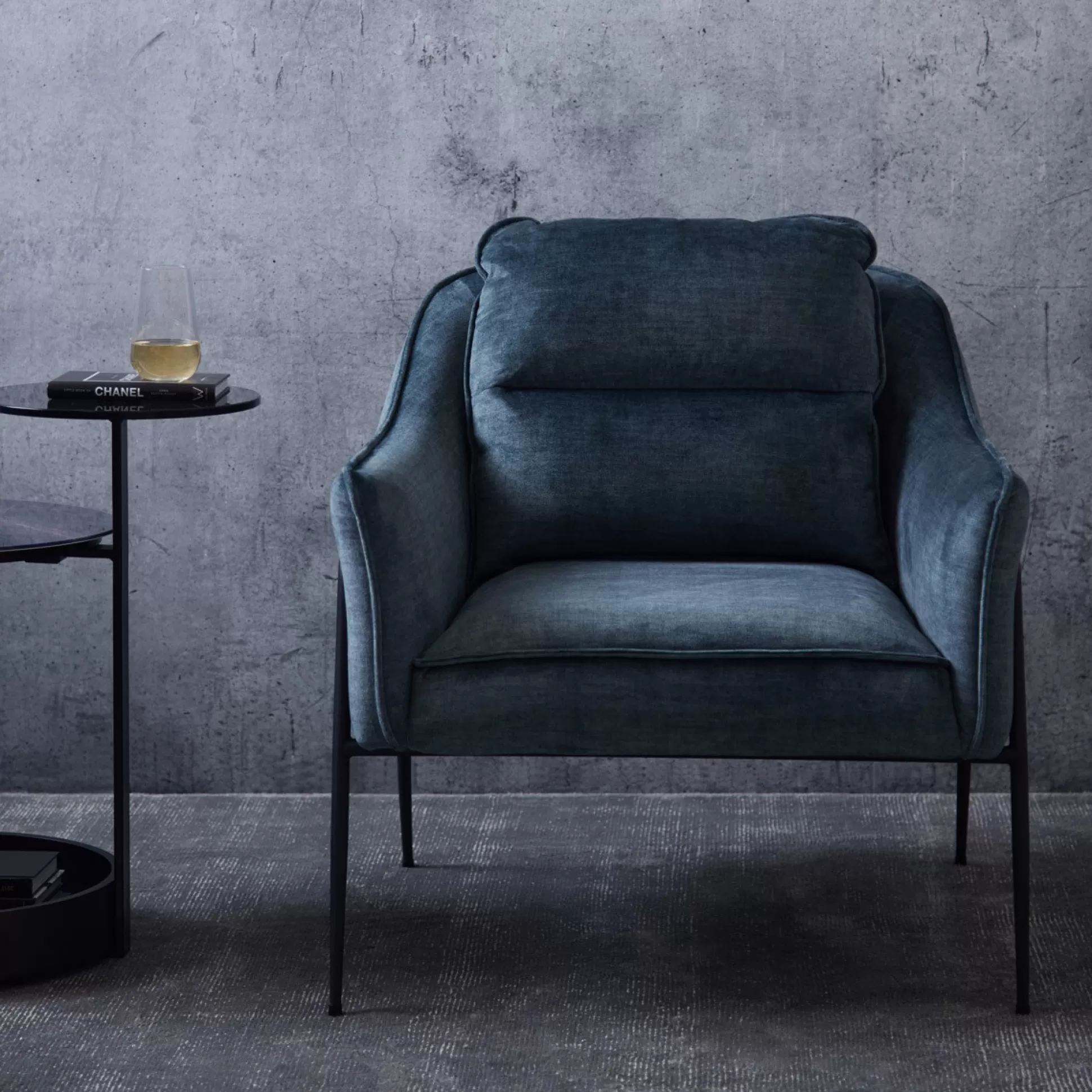 Armchairs>Meadows and Byrne Torsion Lounge Chair Pacific Velour