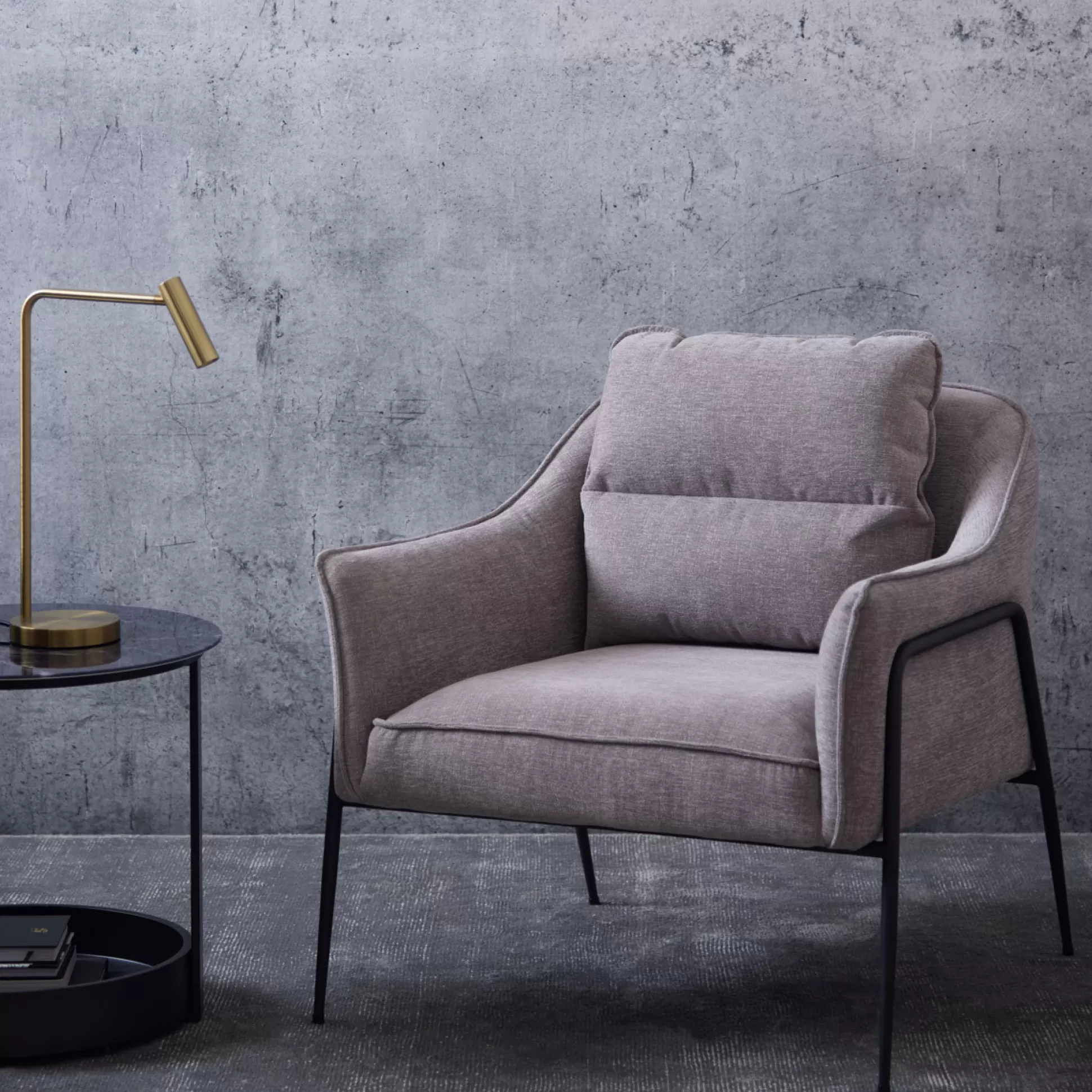 Armchairs>Meadows and Byrne Torsion Lounge Chair Wave Grey