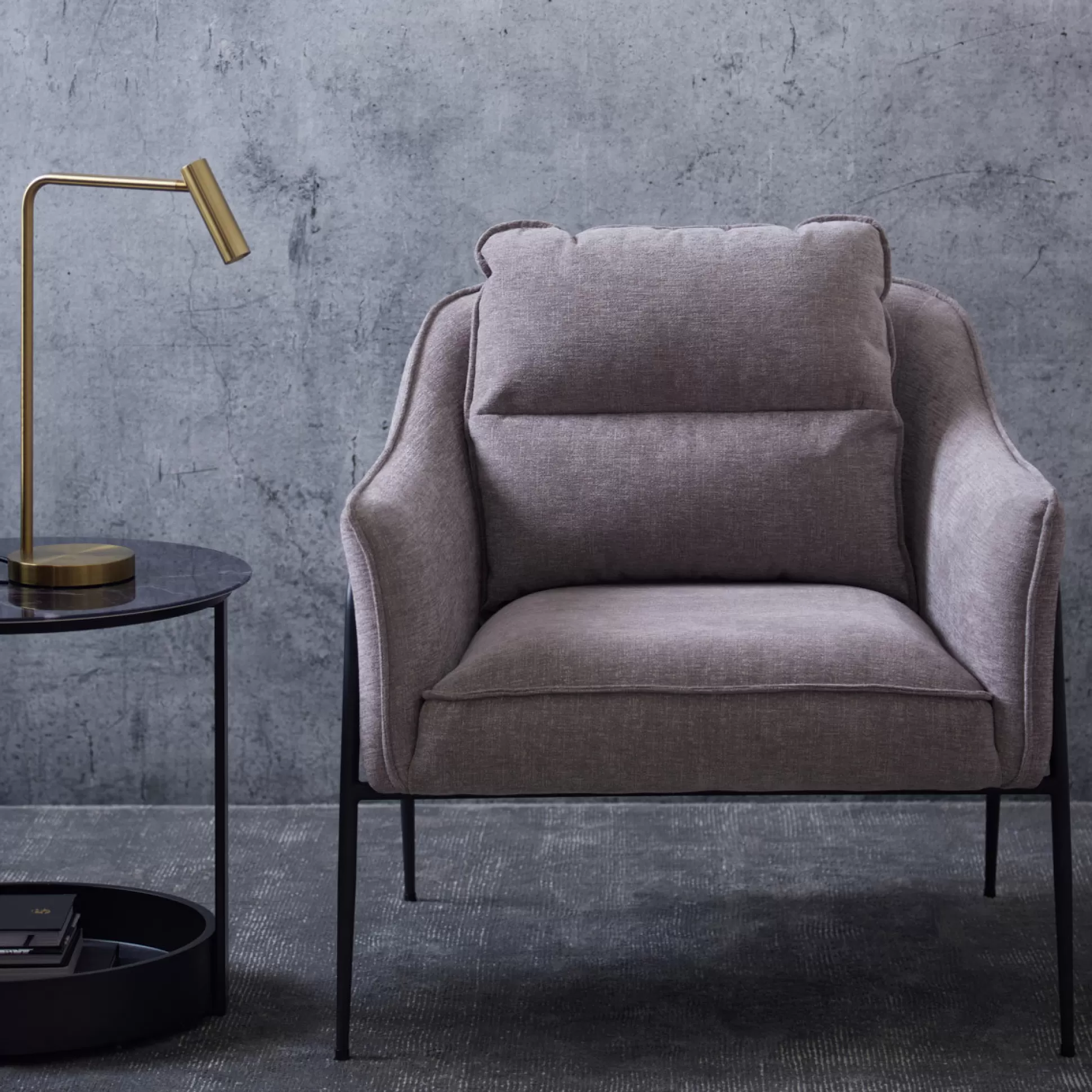 Armchairs>Meadows and Byrne Torsion Lounge Chair Wave Grey