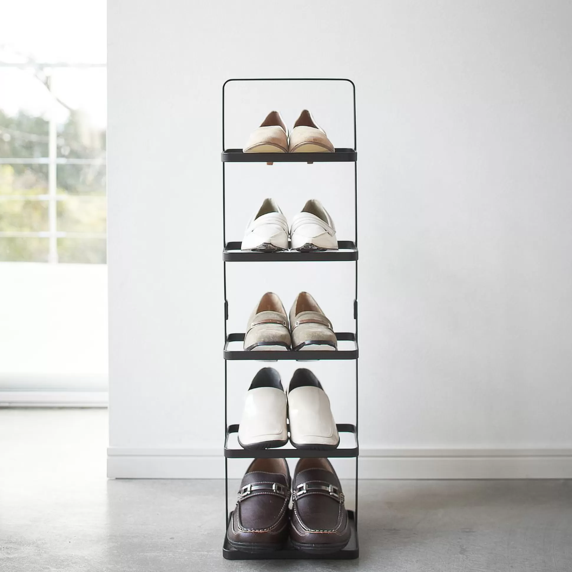 Shelving & Storage>Meadows and Byrne Tower Shoe Rack - Black