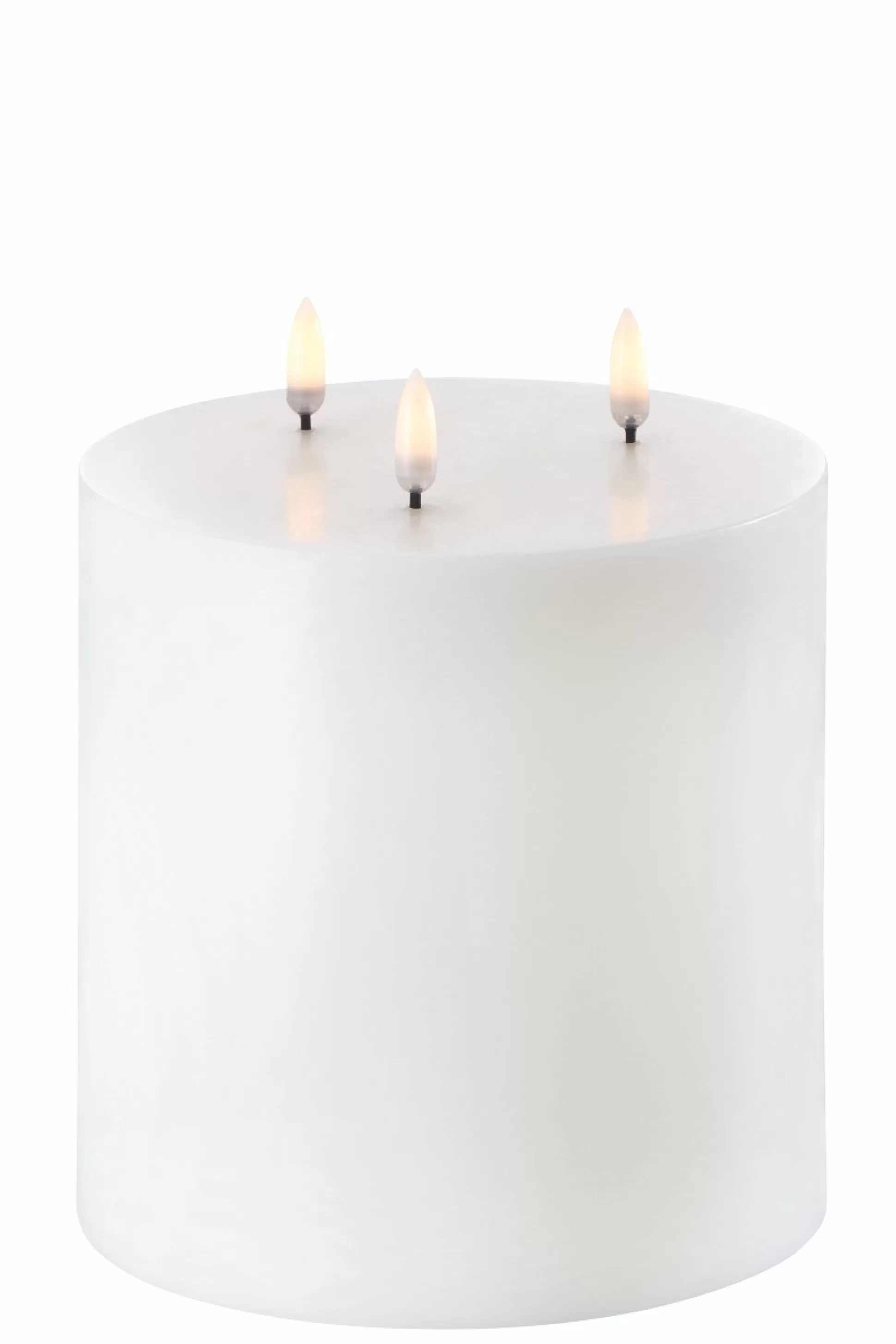 Candles & Diffusers>Meadows and Byrne Triple Led Candle White 15X15Cm