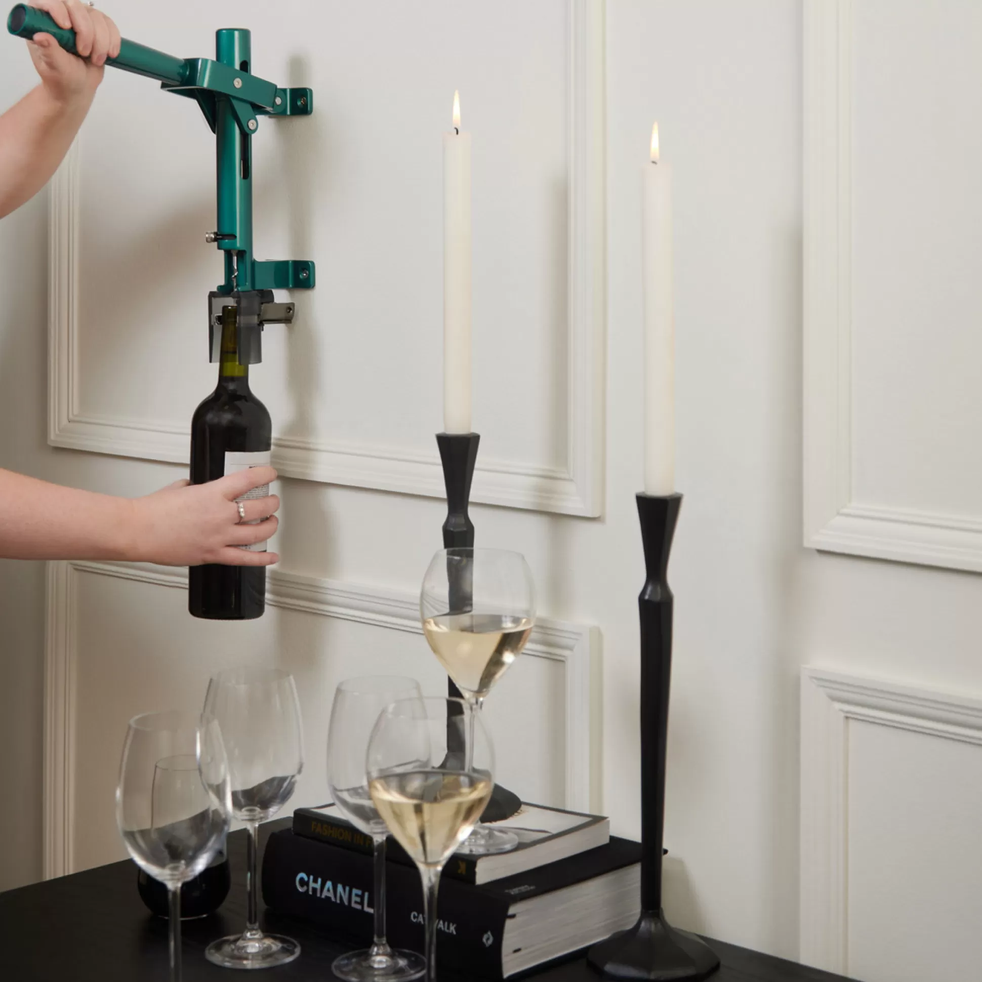 Bar Accessories>Meadows and Byrne Wall-Mounted Corkscrew Lux Emerald Green