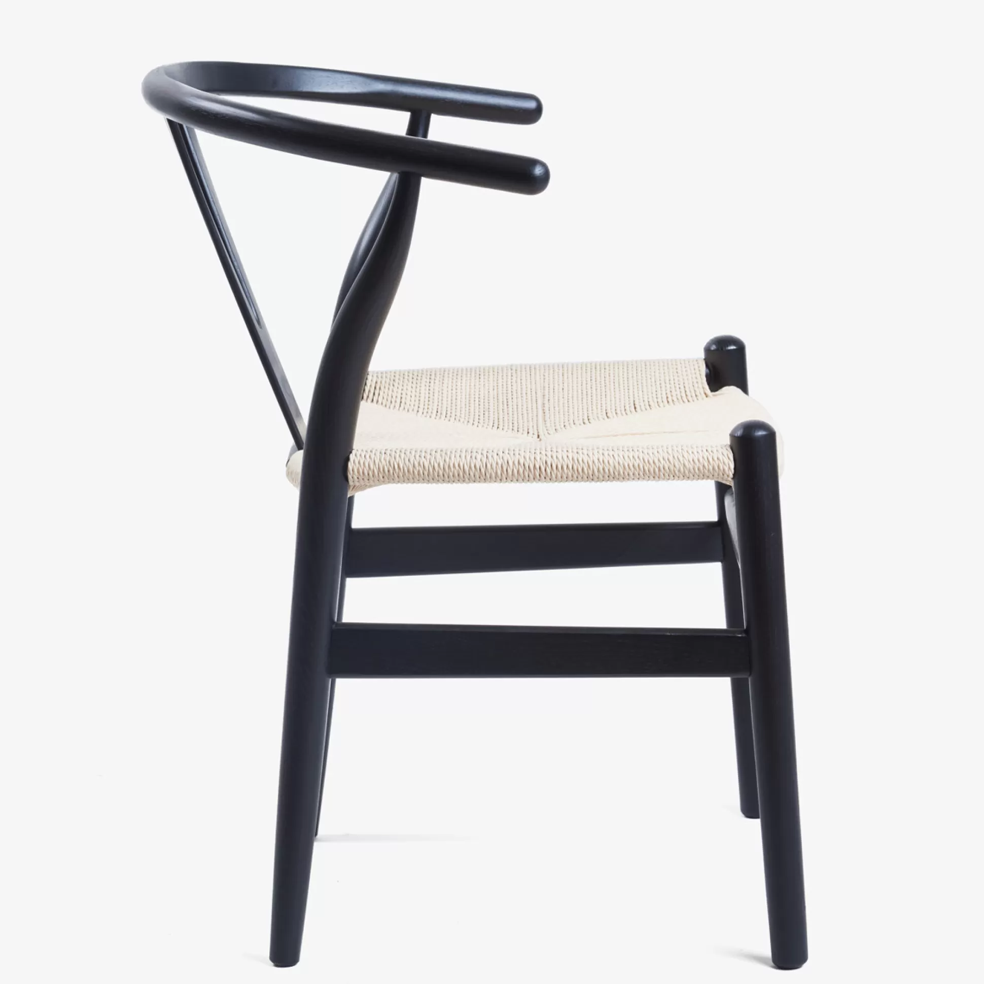 - Dining Chairs>Meadows and Byrne Wishbone Black Ash & Rattan Chair - Set Of 2