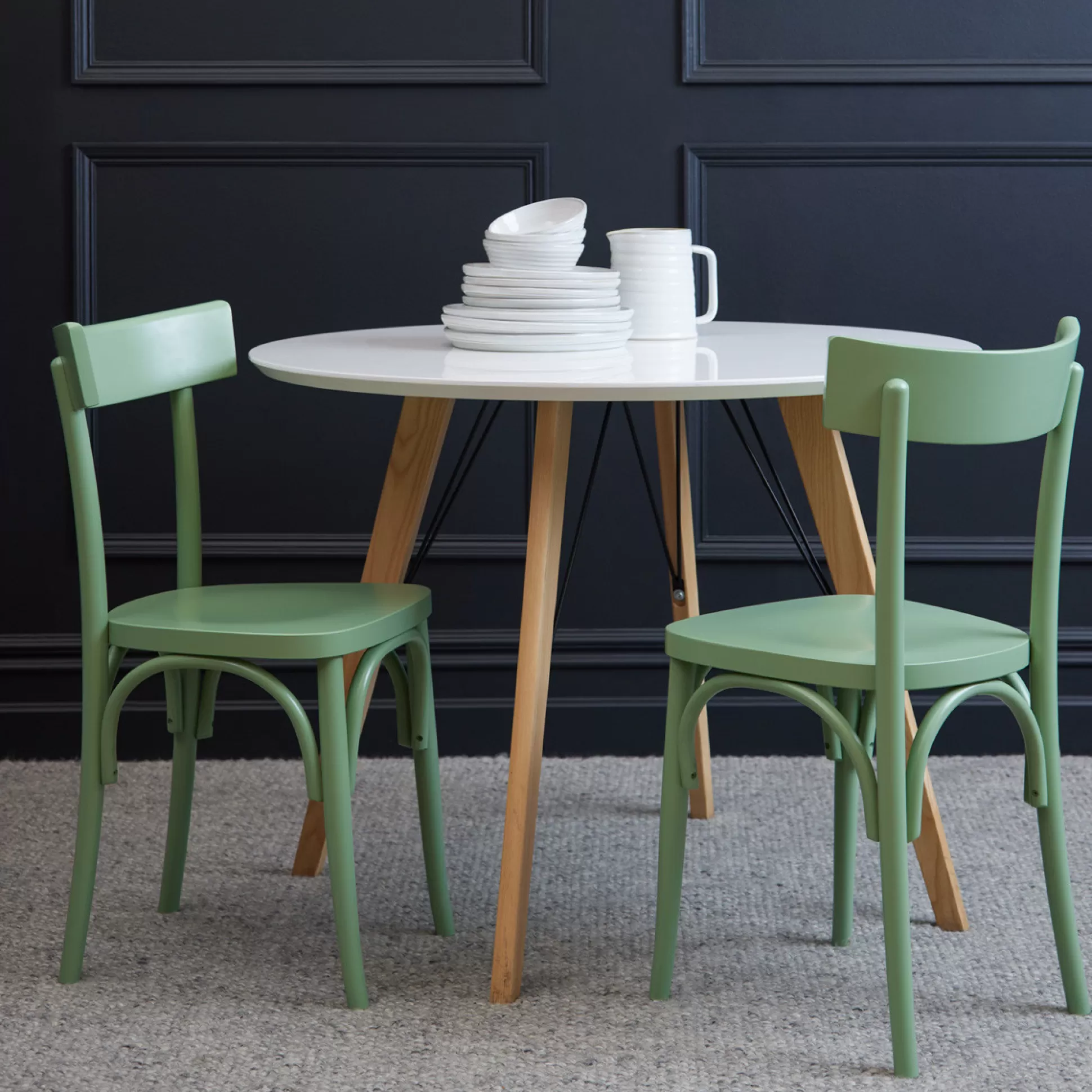 - Dining Chairs>Meadows and Byrne York Beechwood Sage Green Dining Chair - Set Of 2